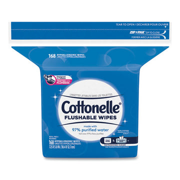 Cottonelle® Fresh Care Flushable Cleansing Cloths, White, 5 X 7 1-4, 168-pack freeshipping - TVN Wholesale